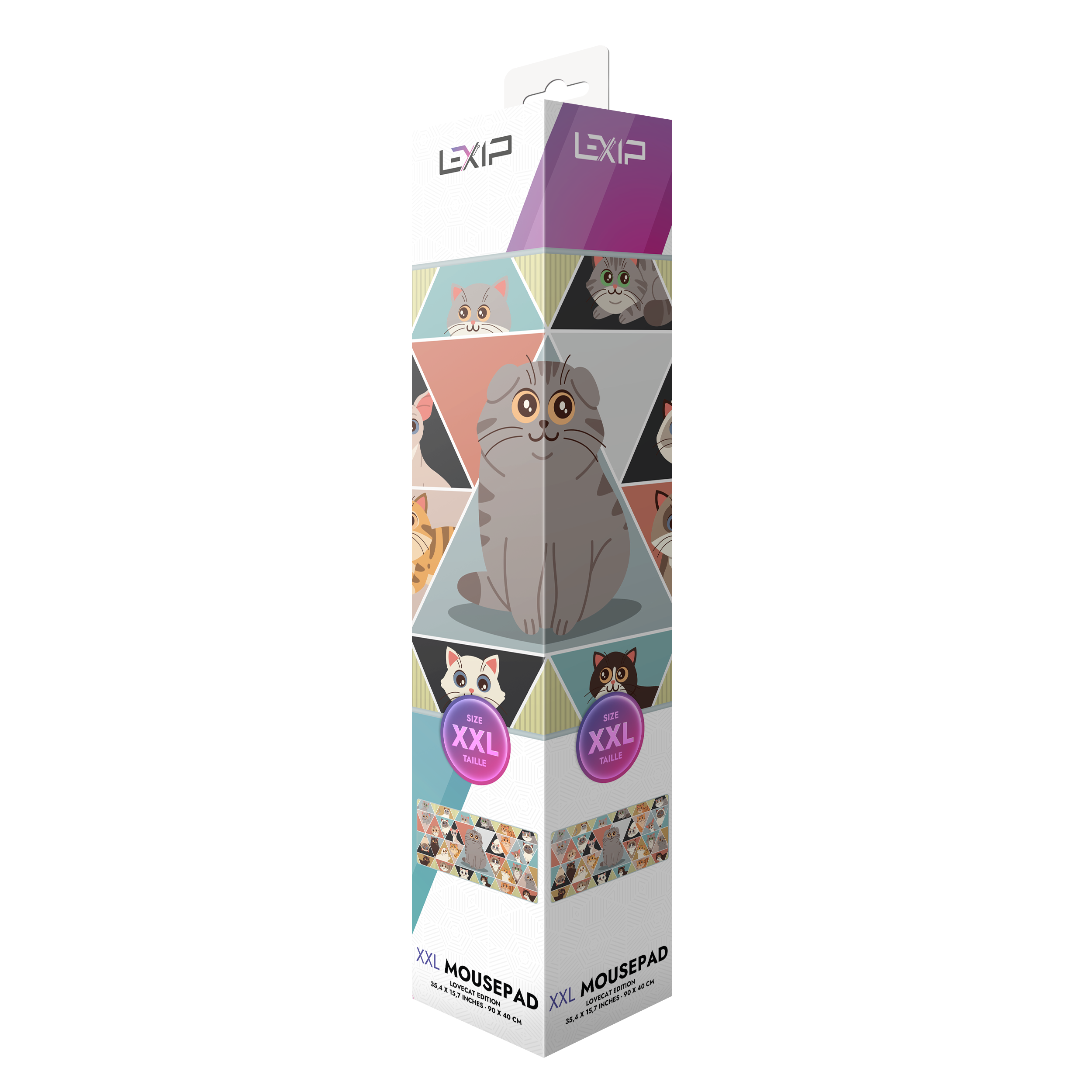 Tapis De Souris Flexible XXL - Lovecat - Surface Souple Micro-texturée