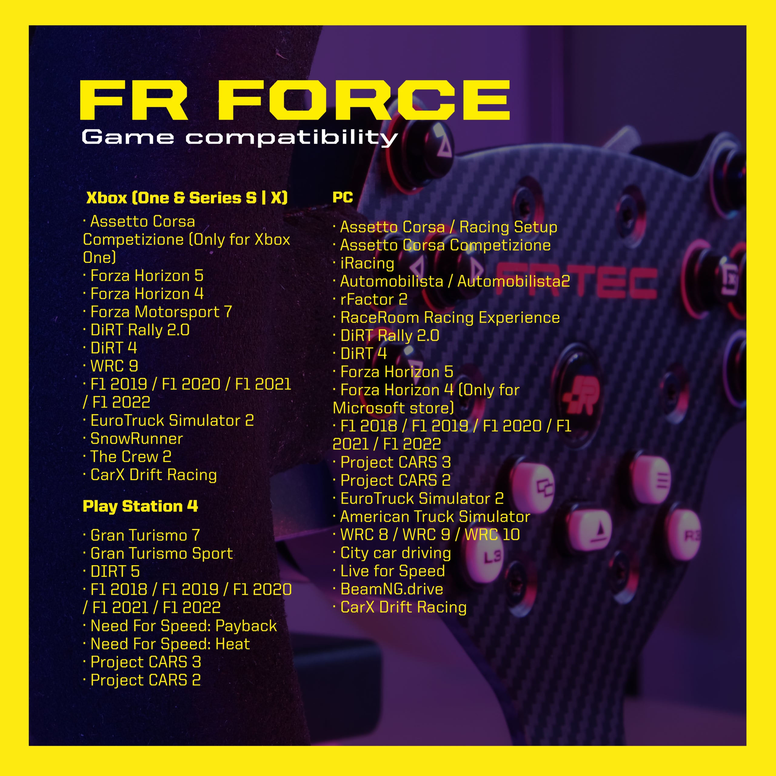 FR-FORCE - Force feedback steering wheel