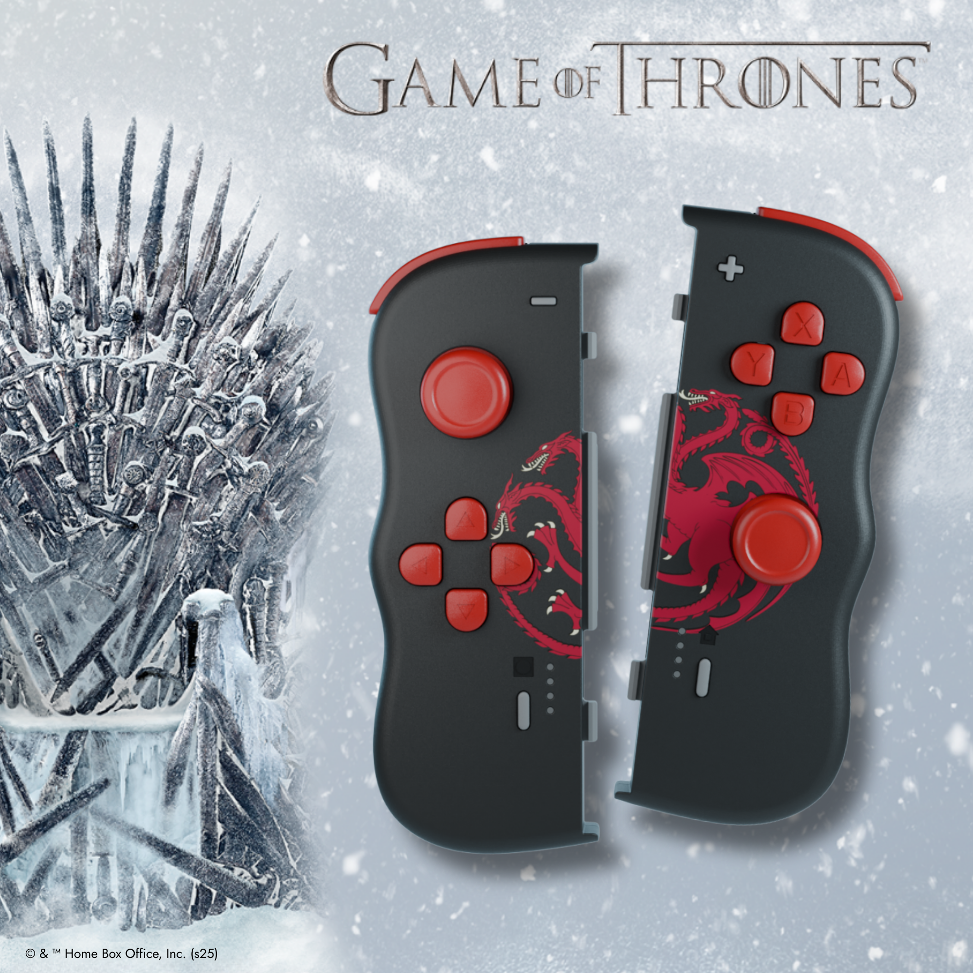 Twinpads-Controller für Nintendo Switch™ – Game of Thrones – Targaryen-Rot
