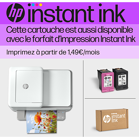 Cartouche d'Encre HP 305 Noire Authentique (3YM61AE)
