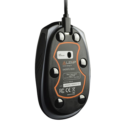 LEXIP PU94 - Wired 3D mouse with internal joystick, thumb joystick and ceramic pads - 6 buttons and 12 programmable macros