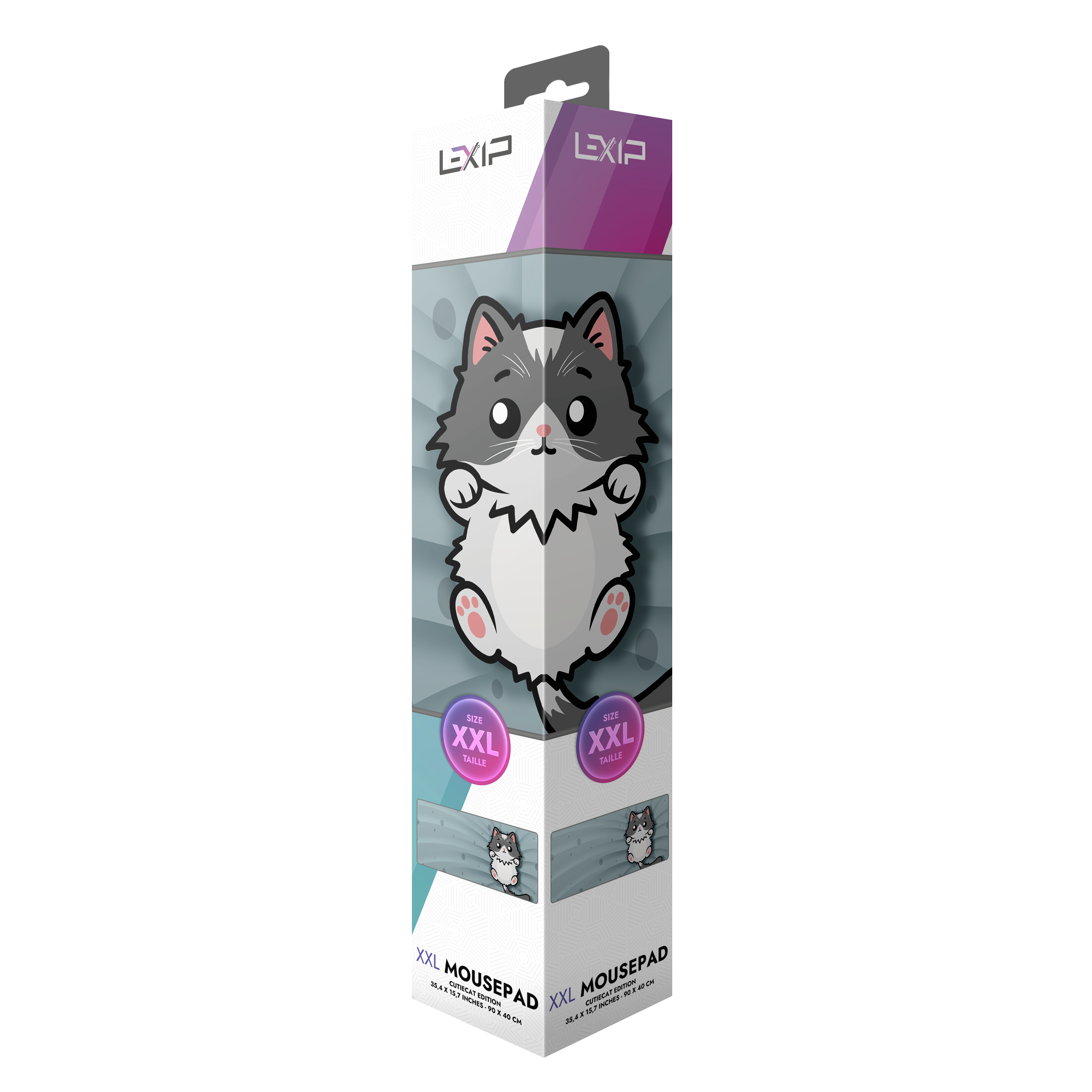 Tapis De Souris Flexible XXL - Cutiecat - Surface Souple Micro-texturée