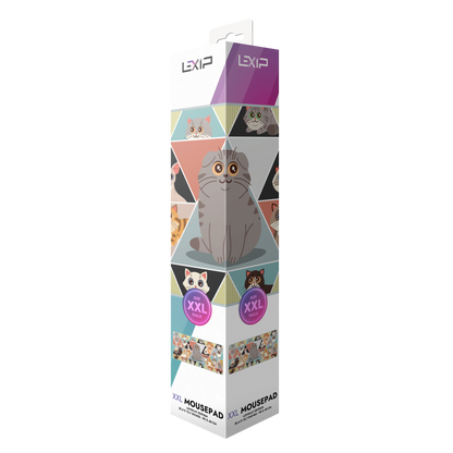 Tapis De Souris Flexible XXL - Lovecat - Surface Souple Micro-texturée