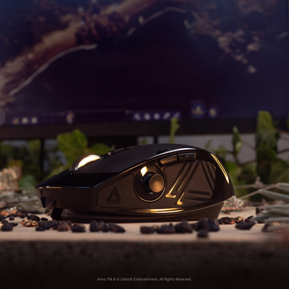 REVO-Maus mit 360°-Drehfunktion und 3D-Joystick + PC-Spiel – Anno 117: Pax Romana Edition