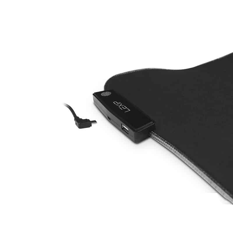 LEXIP B10 - XL flexible mouse pad, with soft micro-textured surface and RGB lighting - 800x400x4mm