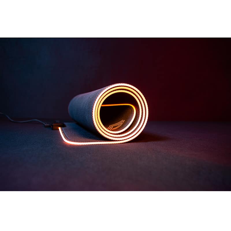 LEXIP B10 - XL flexible mouse pad, with soft micro-textured surface and RGB lighting - 800x400x4mm