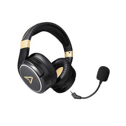Metaltech Radiance Headphones - Wireless Low Latency, 32h Battery Life - Black and Gold