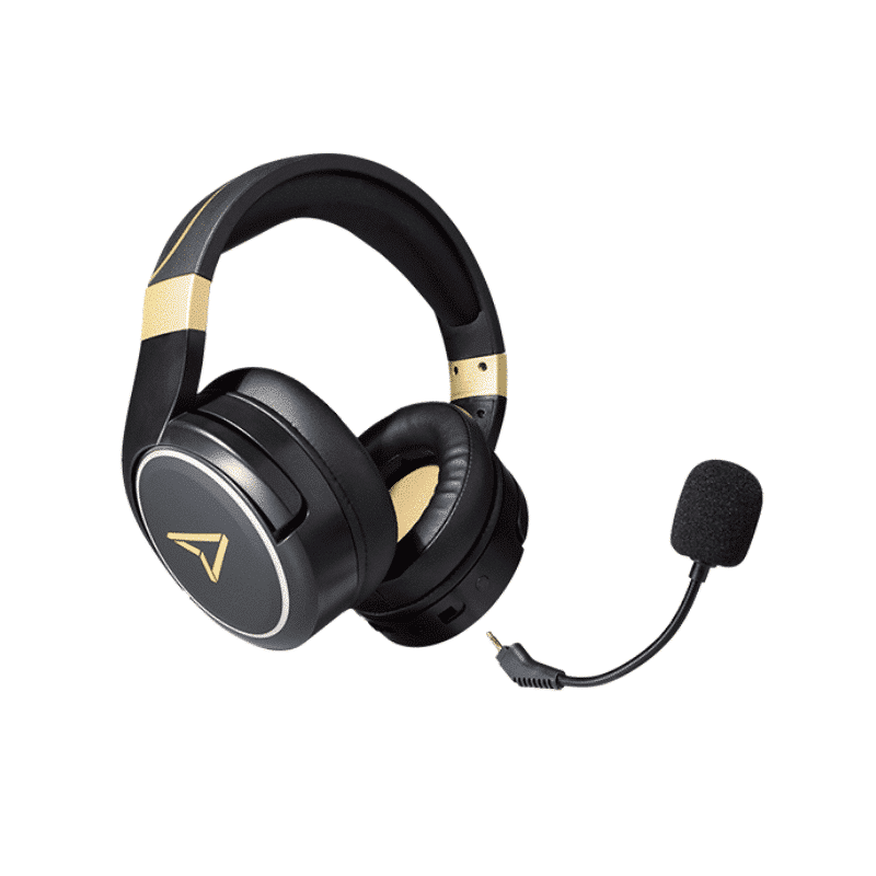 Metaltech Radiance Headphones - Wireless Low Latency, 32h Battery Life - Black and Gold
