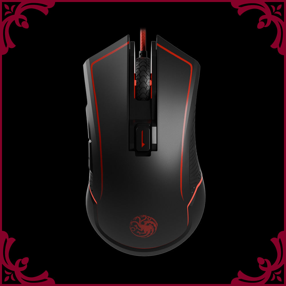 Mouse - Targaryen - Wireless - Game of Thrones - Ambidextrous and Ceramic Skates - Lexip x Warner