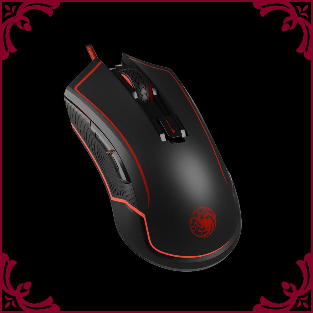 Mouse - Targaryen - Wireless - Game of Thrones - Ambidextrous and Ceramic Skates - Lexip x Warner