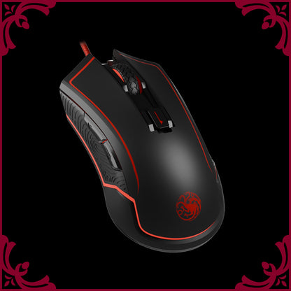 Souris - Targaryen - Sans-Fil - Game of Thrones – Ambidextre Et Patins Céramiques – Lexip x Warner