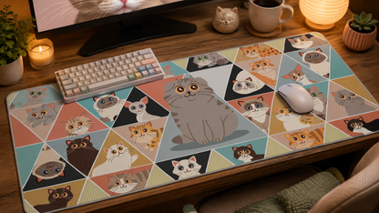 Tapis De Souris Flexible XXL - Lovecat - Surface Souple Micro-texturée
