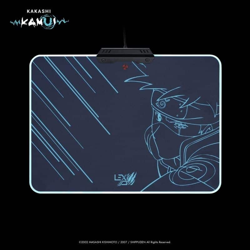 NARUTO SHIPPUDEN MOUSE PAD - With micro-textured hard surface and RGB lighting - KAKASHI