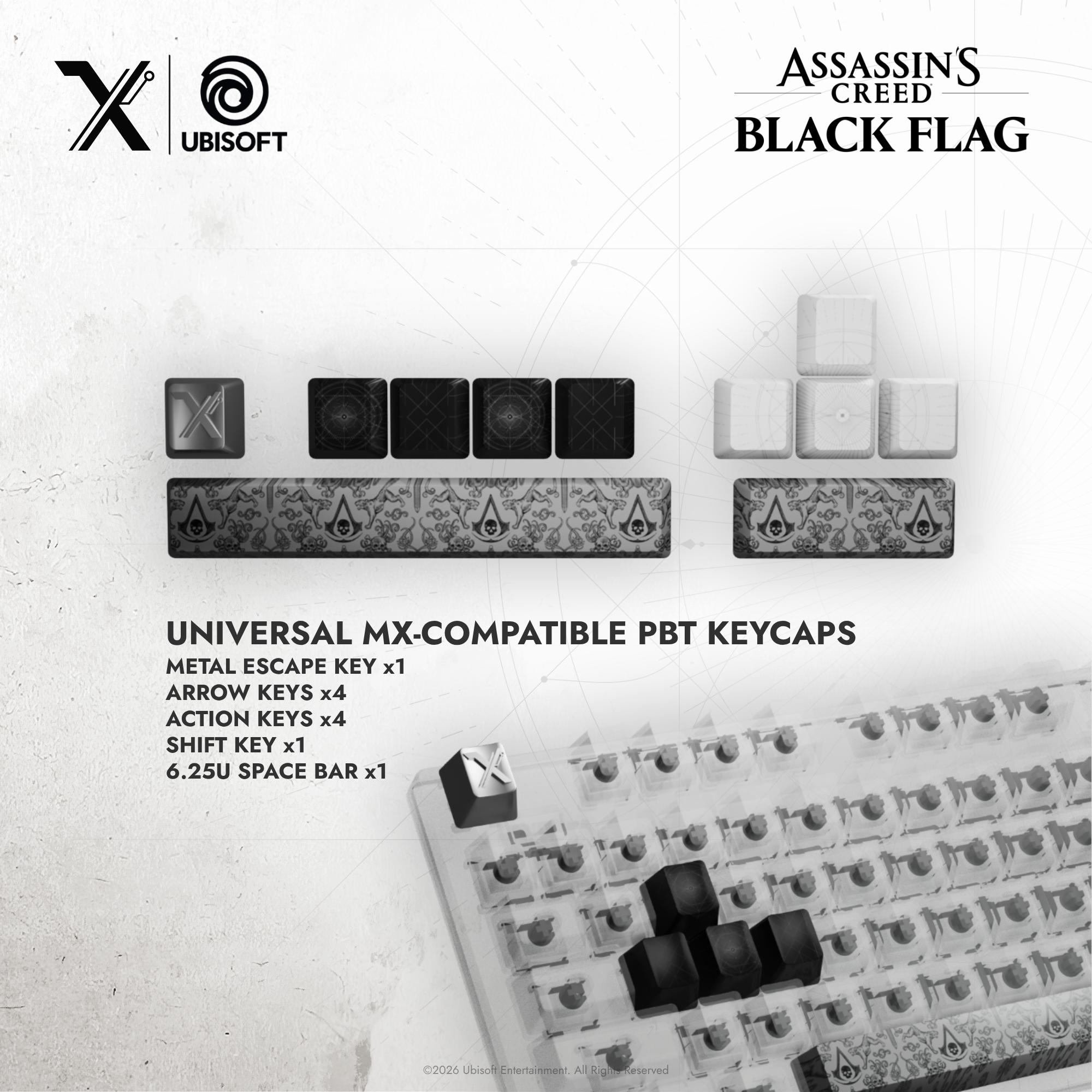 Keycap Tattoo - Assassin's Creed Black Flag : Resynced