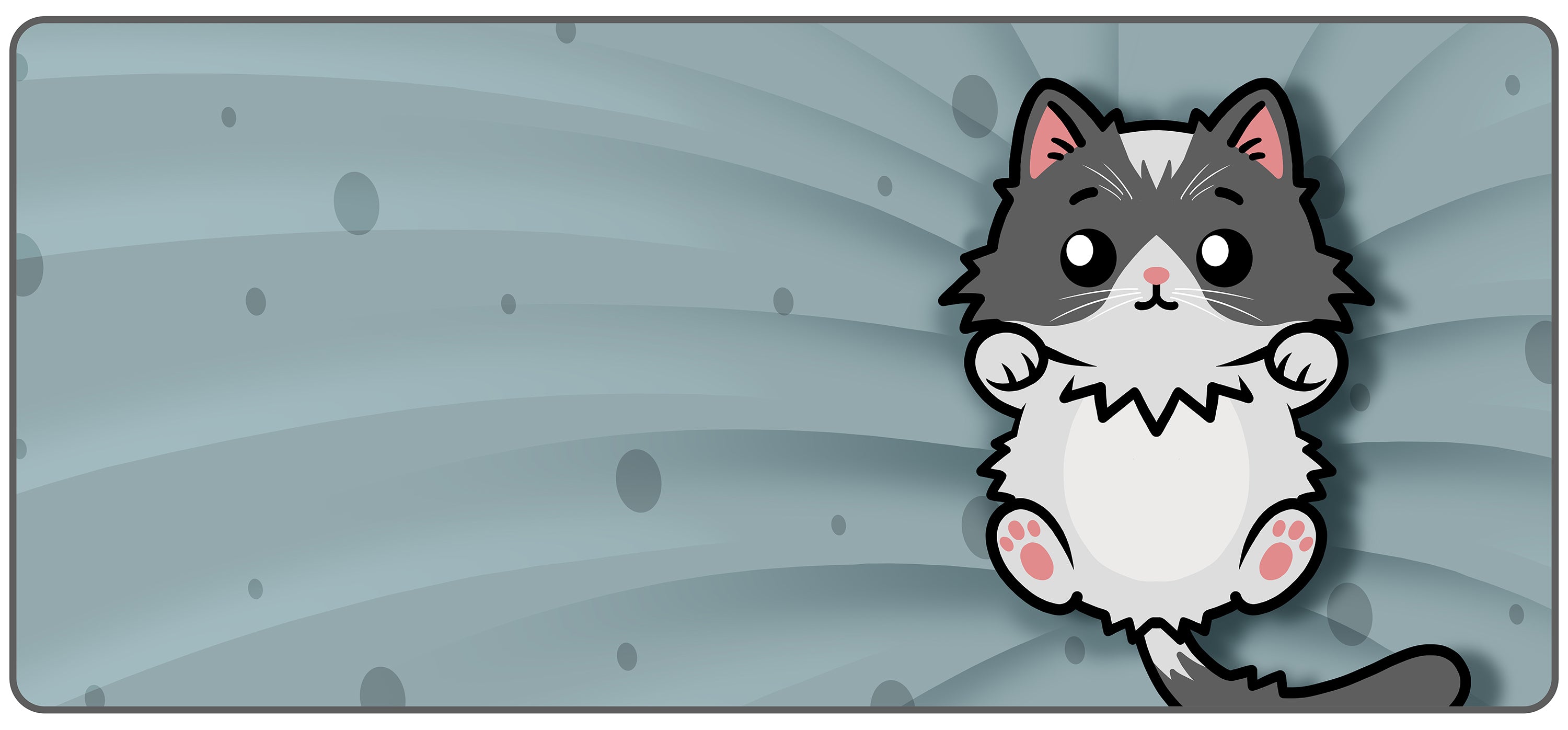 Tapis De Souris Flexible XXL - Cutiecat - Surface Souple Micro-texturée