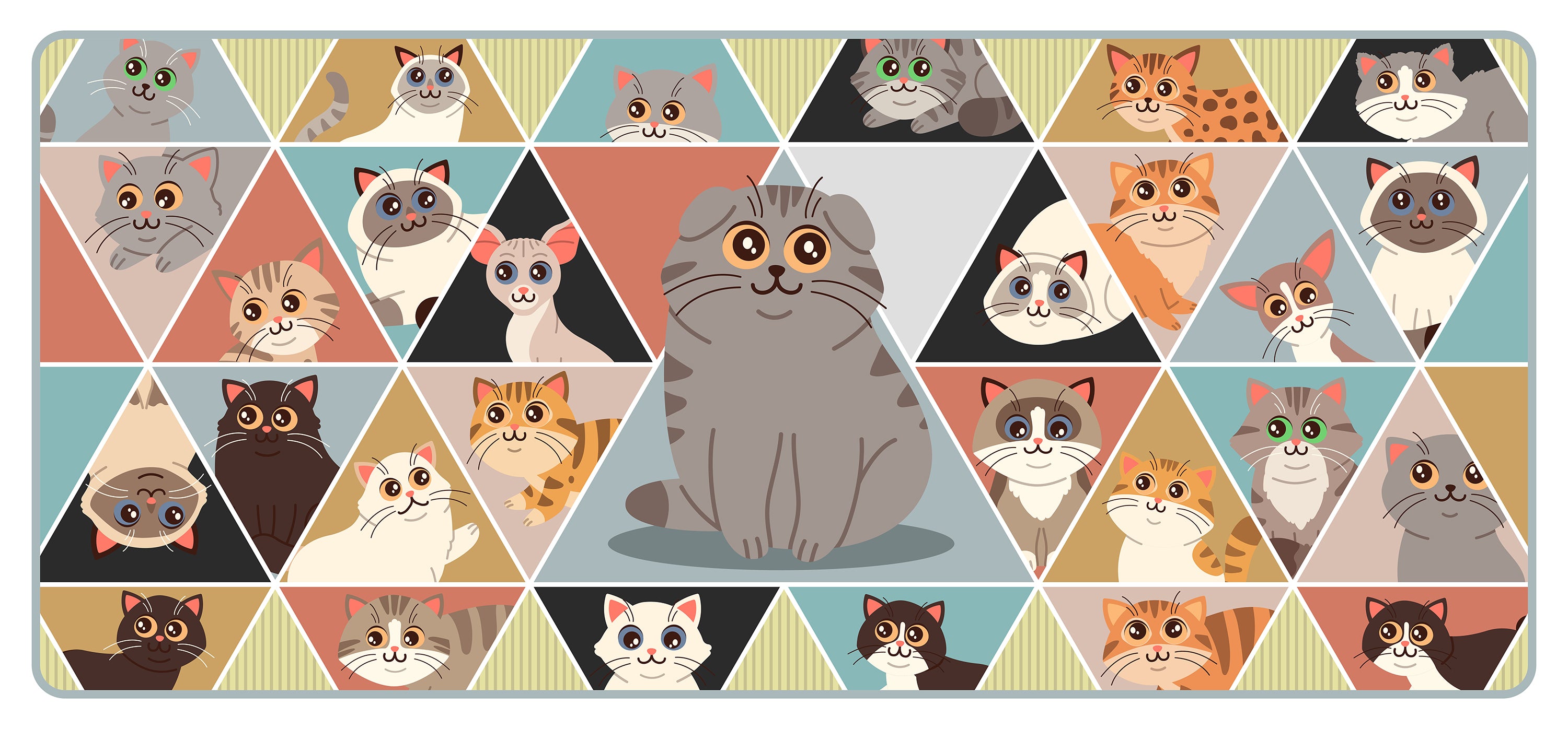 Tapis De Souris Flexible XXL - Lovecat - Surface Souple Micro-texturée