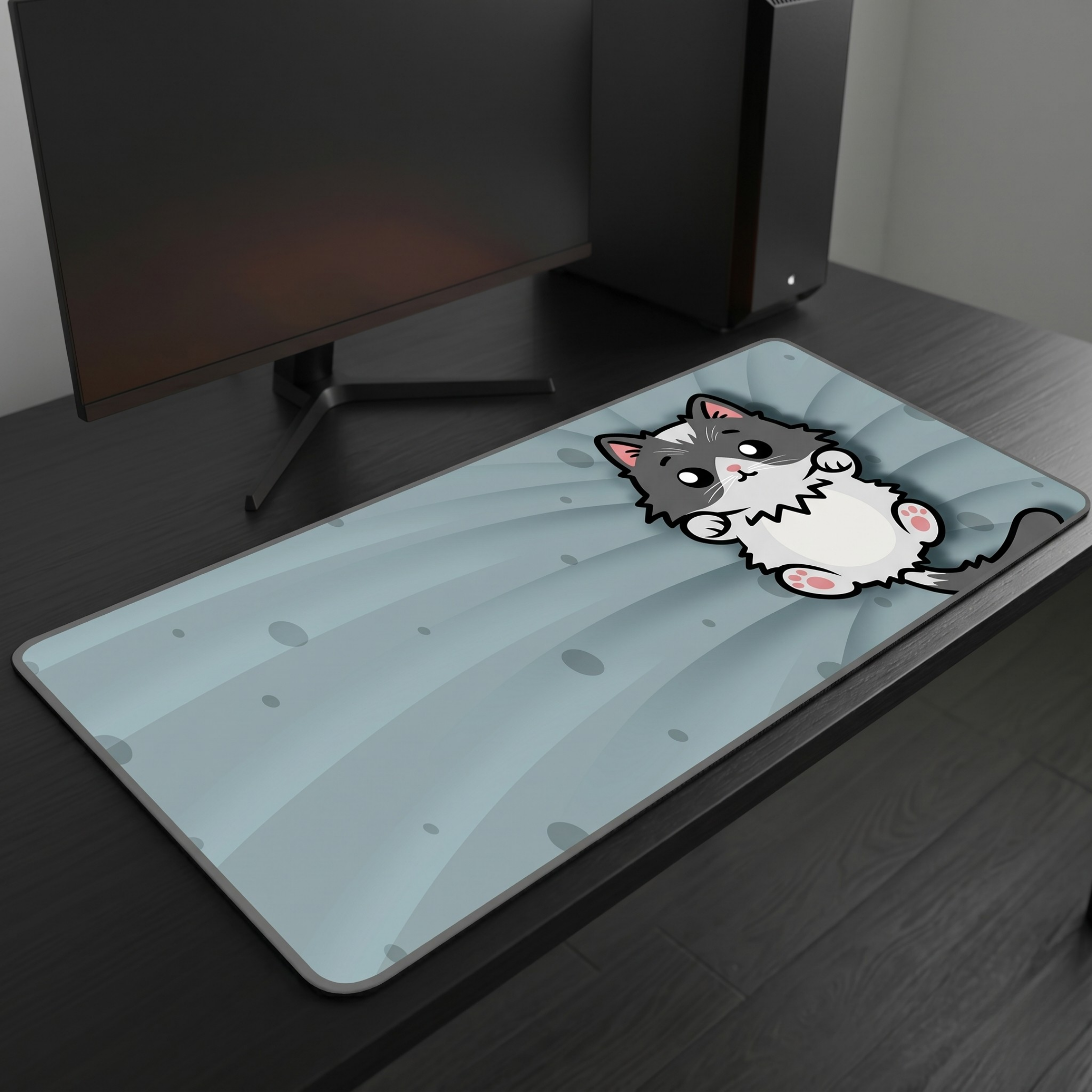 Tapis De Souris Flexible XXL - Cutiecat - Surface Souple Micro-texturée