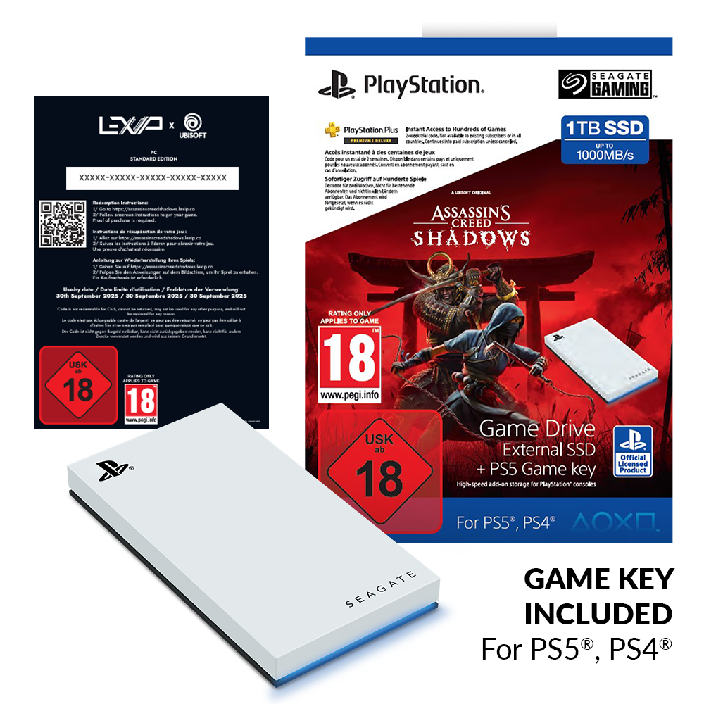 SSD Externe 1 To PS5 - Seagate + Clé de Jeu ACS