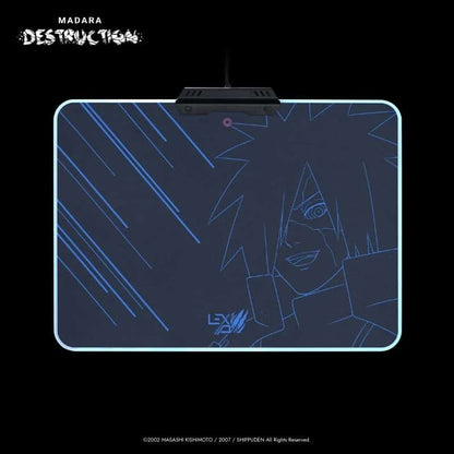NARUTO SHIPPUDEN MOUSE PAD - With micro-textured hard surface and RGB lighting - MADARA