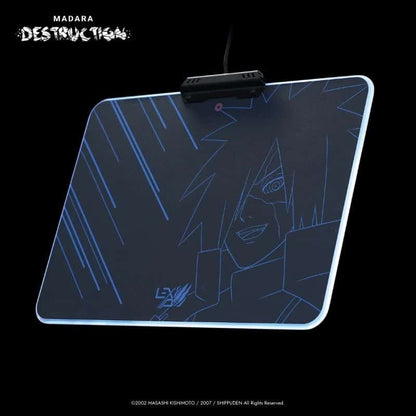 NARUTO SHIPPUDEN MOUSE PAD - With micro-textured hard surface and RGB lighting - MADARA