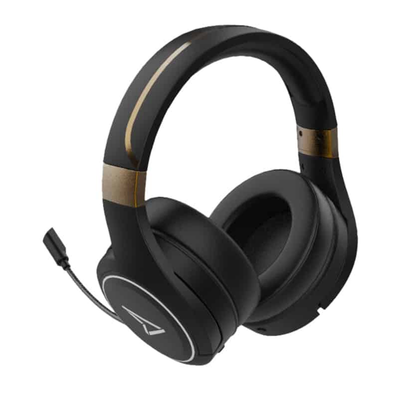 Metaltech Radiance Headphones - Wireless Low Latency, 32h Battery Life - Black and Gold
