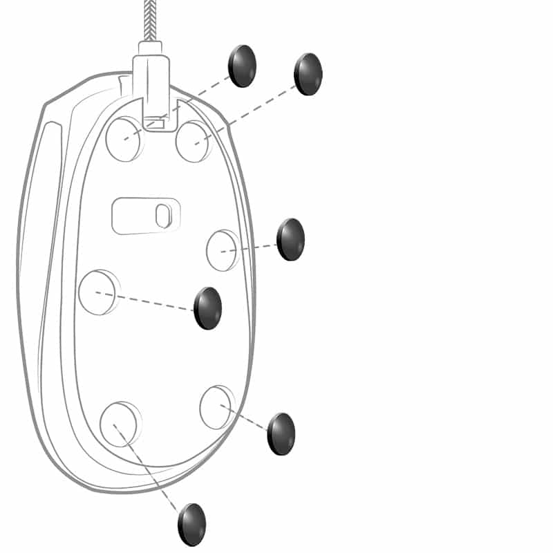 Jeu De 6 Patins En Céramique Pour Souris MO42