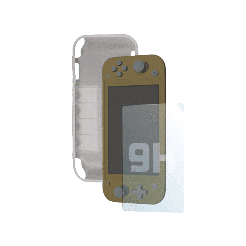 Schutzhüllen-Set + 9h Displayschutz aus gehärtetem Glas (Switch Lite)