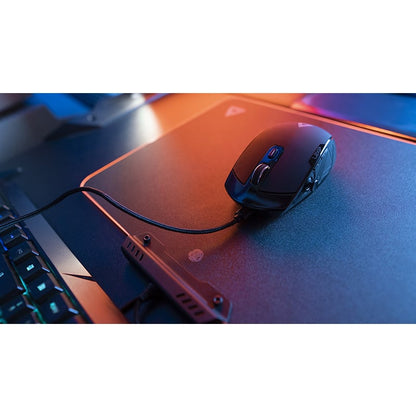 LEXIP B5 - Mouse pad with micro-textured hard surface and RGB lighting - 500x250x4mm
