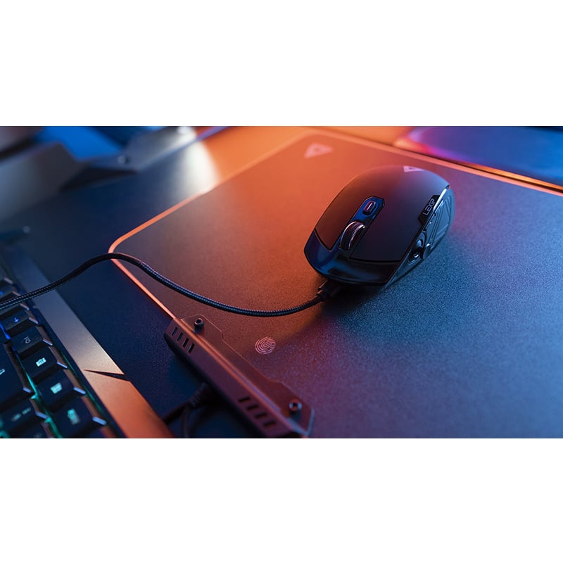 LEXIP B5 - Mouse pad with micro-textured hard surface and RGB lighting - 500x250x4mm