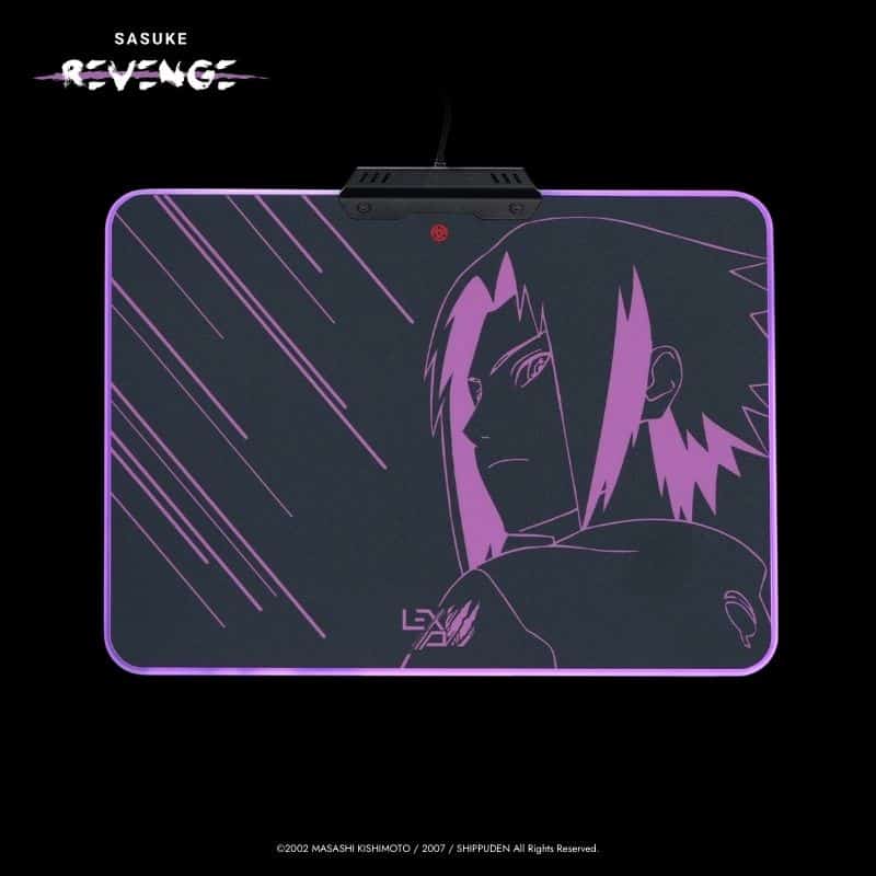 NARUTO SHIPPUDEN MOUSE PAD - With micro-textured hard surface and RGB lighting - MADARA