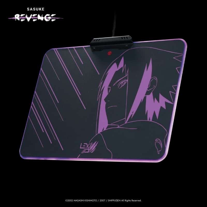 NARUTO SHIPPUDEN MOUSE PAD - With micro-textured hard surface and RGB lighting - SASUKE