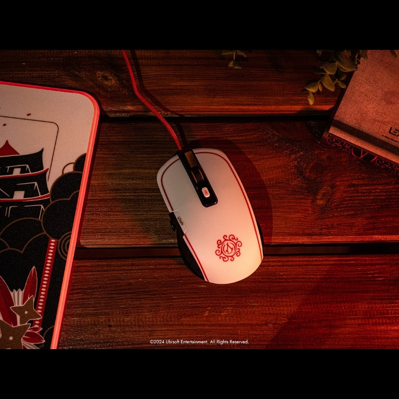 Assassin's Creed Shadows Wired Mouse - Thumbstick and Ceramic Skates - Lexip X Ubisoft